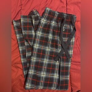 George Men's Plaid Joggers - Black, Red, and White